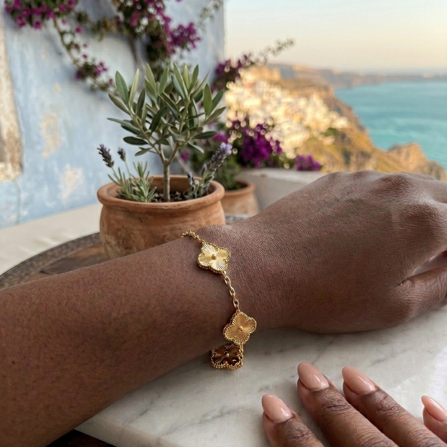 Gold Clover Bracelet