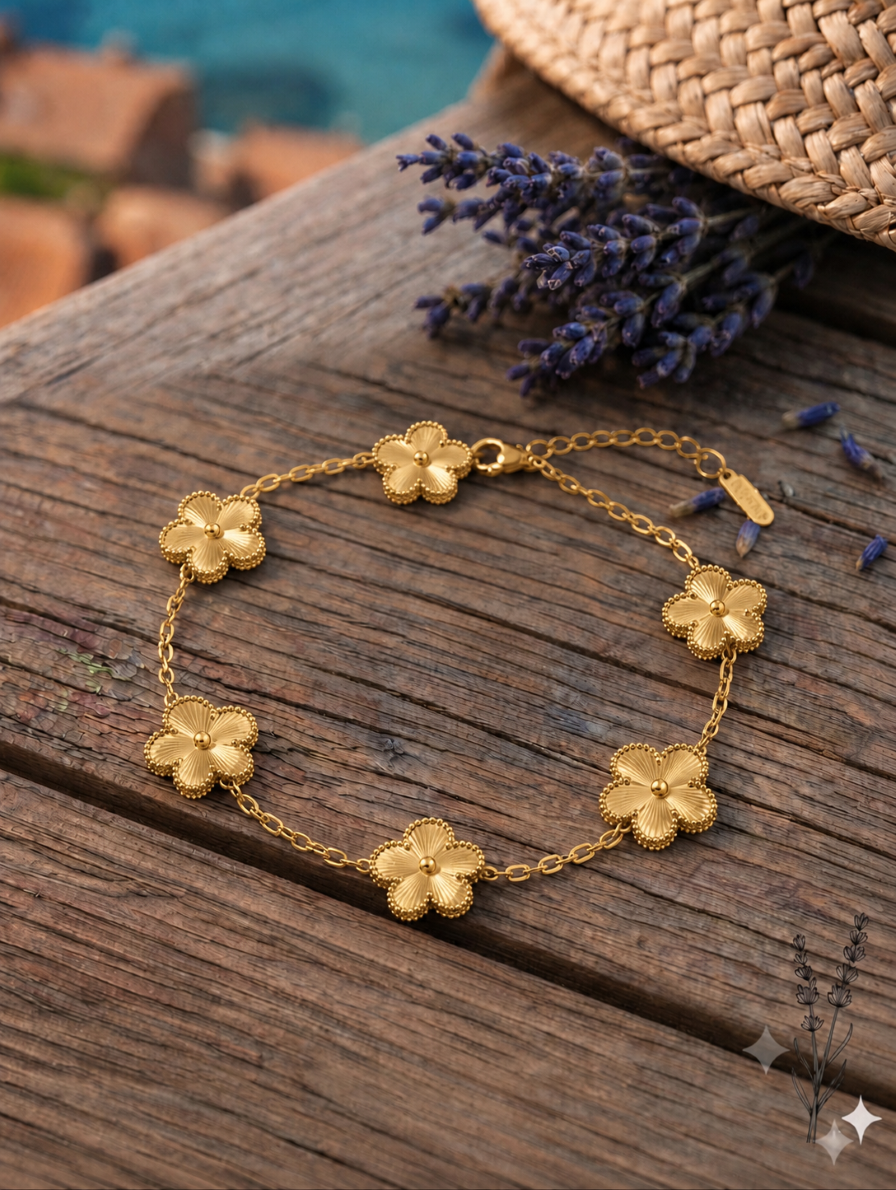 Gold Clover Bracelet