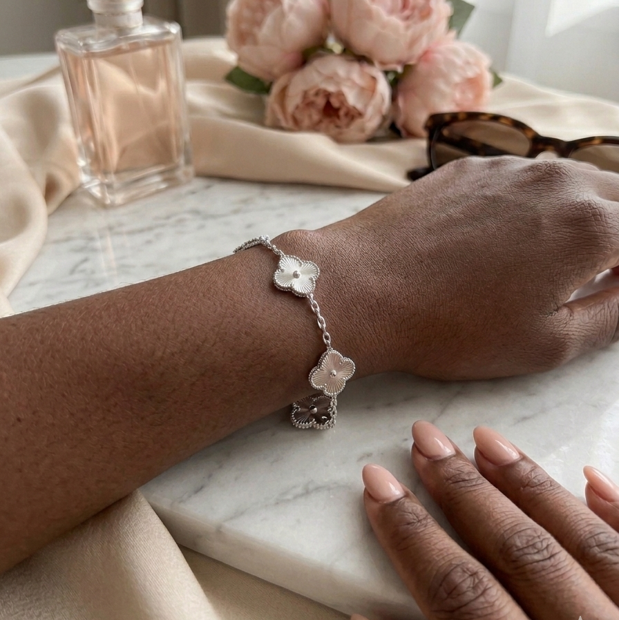 Silver Clover Bracelet