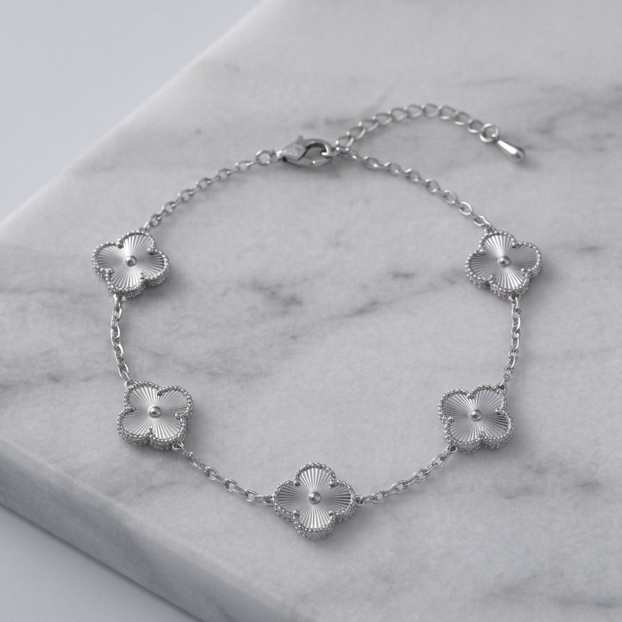 Silver Clover Bracelet